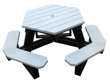 HEXAGON GREY TOP/SEATS, BLACK LEGS